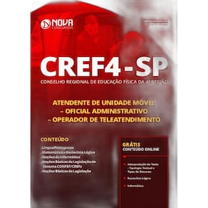 Apostila CREF 4 SP 2019 Atendente Unidade Móvel