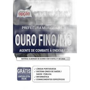 Apostila Prefeitura Ouro Fino Mg Agente De Combate Endemias