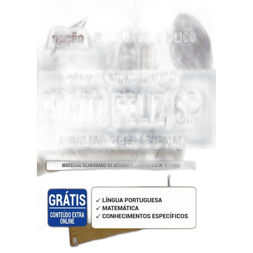 Apostila Concurso Câmara Porto Feliz Sp Auxiliar Operacional