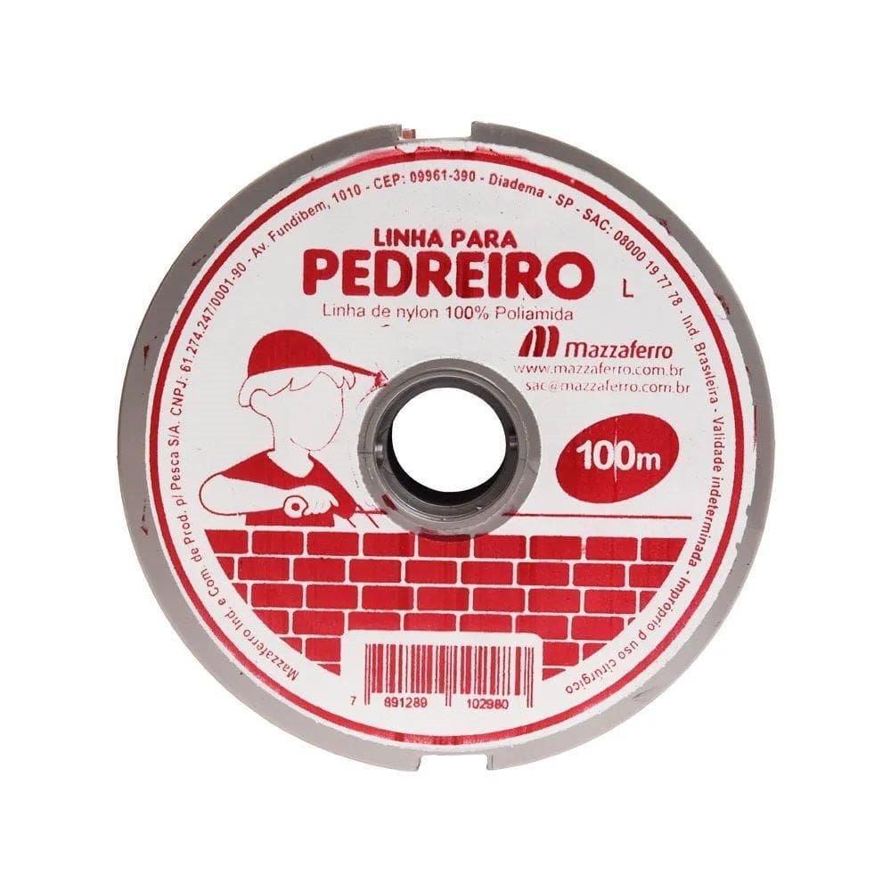 Linha Pedreiro Mazzaferro Lisa Branco 8mm x 100m - Embalagem com 10 Unidades