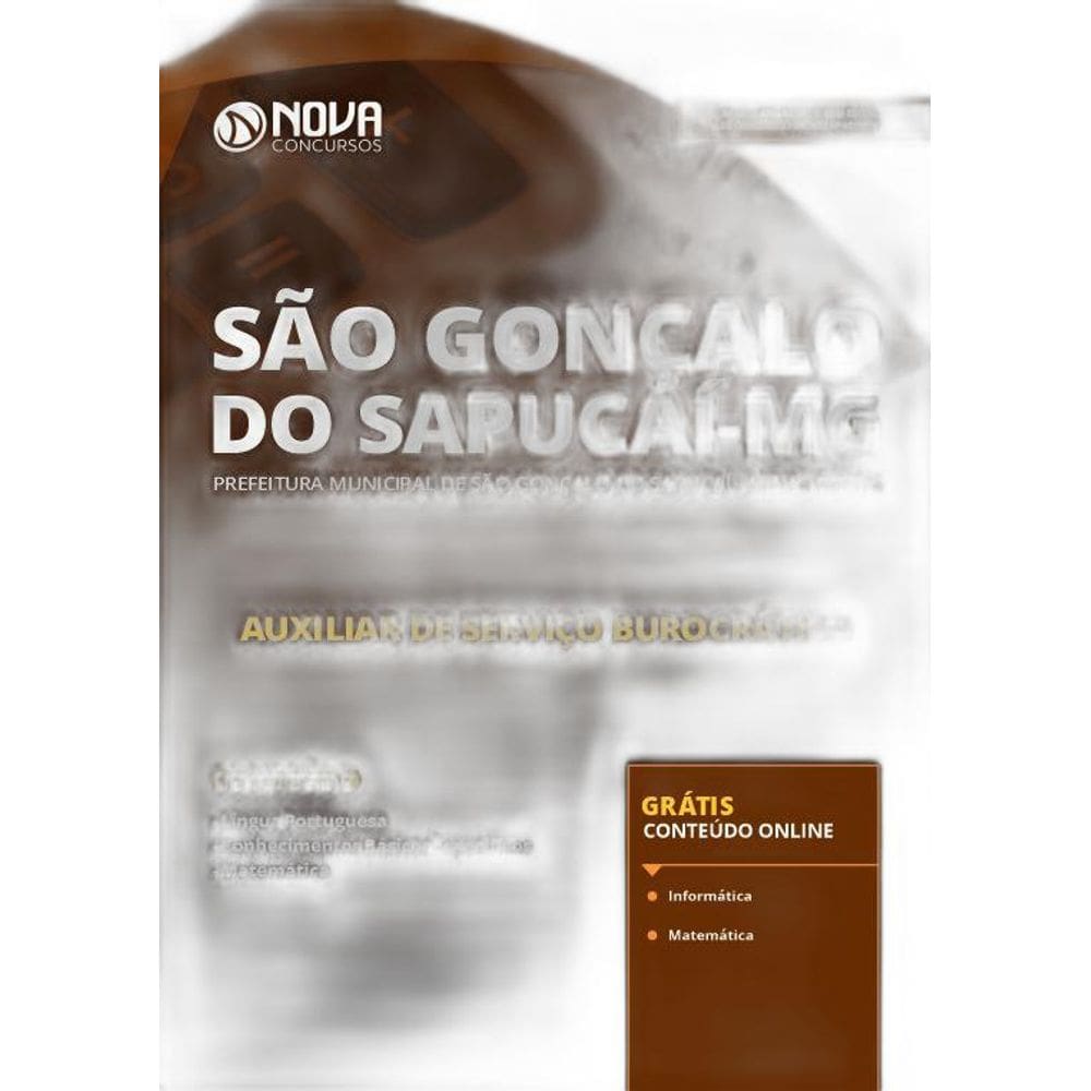 Apostila São Gonçalo do Sapucaí 2019 Serviço Burocrático