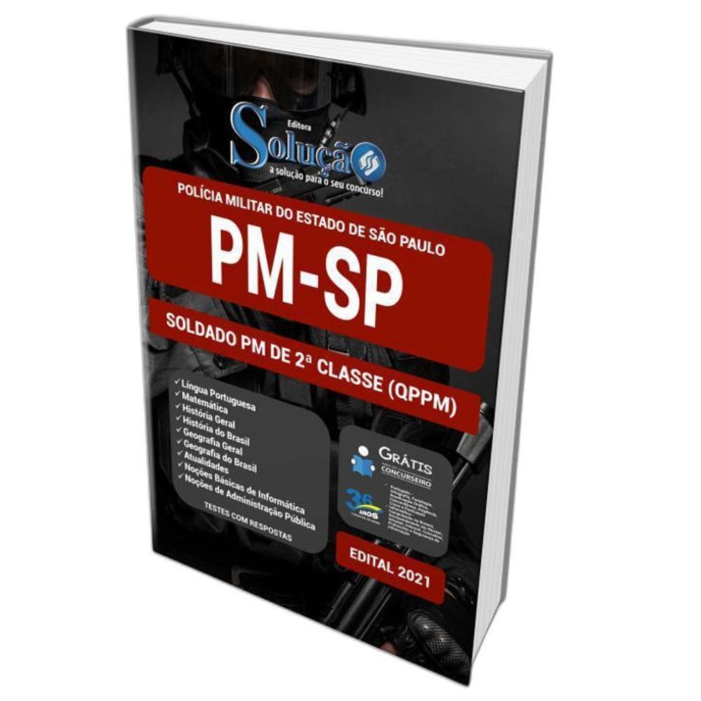 Apostila Pm Sp - Soldado Pm De 2 Classe  Qppm