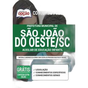 Apostila São João Do Oeste Sc Auxiliar De Educação Infantil