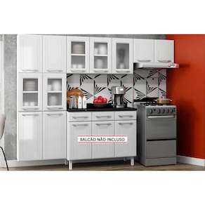 Cozinha Modulada Telasul Topázio 3 Peças (2 Armários + 1 Paneleiro) CPT124 Branco