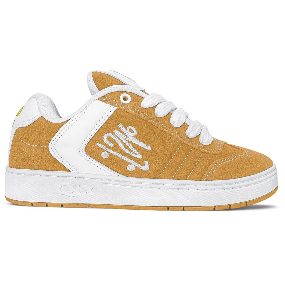 Tênis Qix Unissex Camurça Chorão Lado B | Mostarda Branco