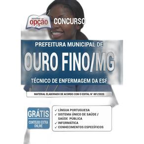 Apostila Concurso Ouro Fino Mg Técnico De Enfermagem Da Esf