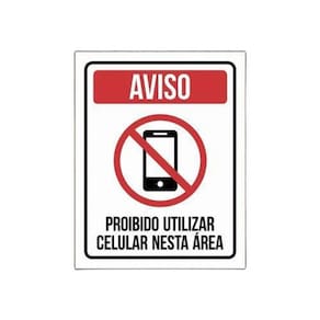 Kit 10 Placas Proibido Uso De Celular Nesta Área Condomínio