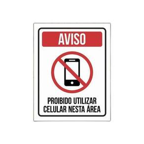Kit 10 Placas Proibido Uso De Celular Nesta Área Condomínio