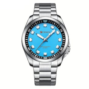 Relógio de Quartzo Masculino Pulseira de Aço Inoxidável Resistente à Água 30M Esportivo