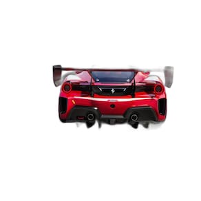 Papel De Parede 3D Carro Ferrari Vermelha Pista 3,5M Car109