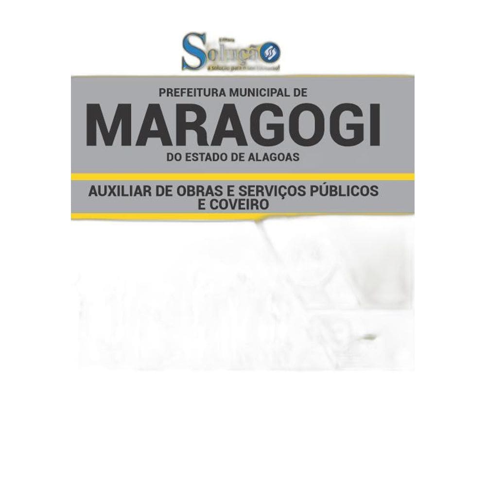 Apostila Maragogi AL 2019 Auxiliar de Obras e Serviços