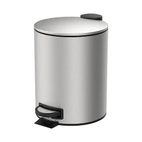 Lixeira Com Pedal E Balde 5l Aço Inoxidável Escovado Linha Spin Brinox Aço Inoxidável