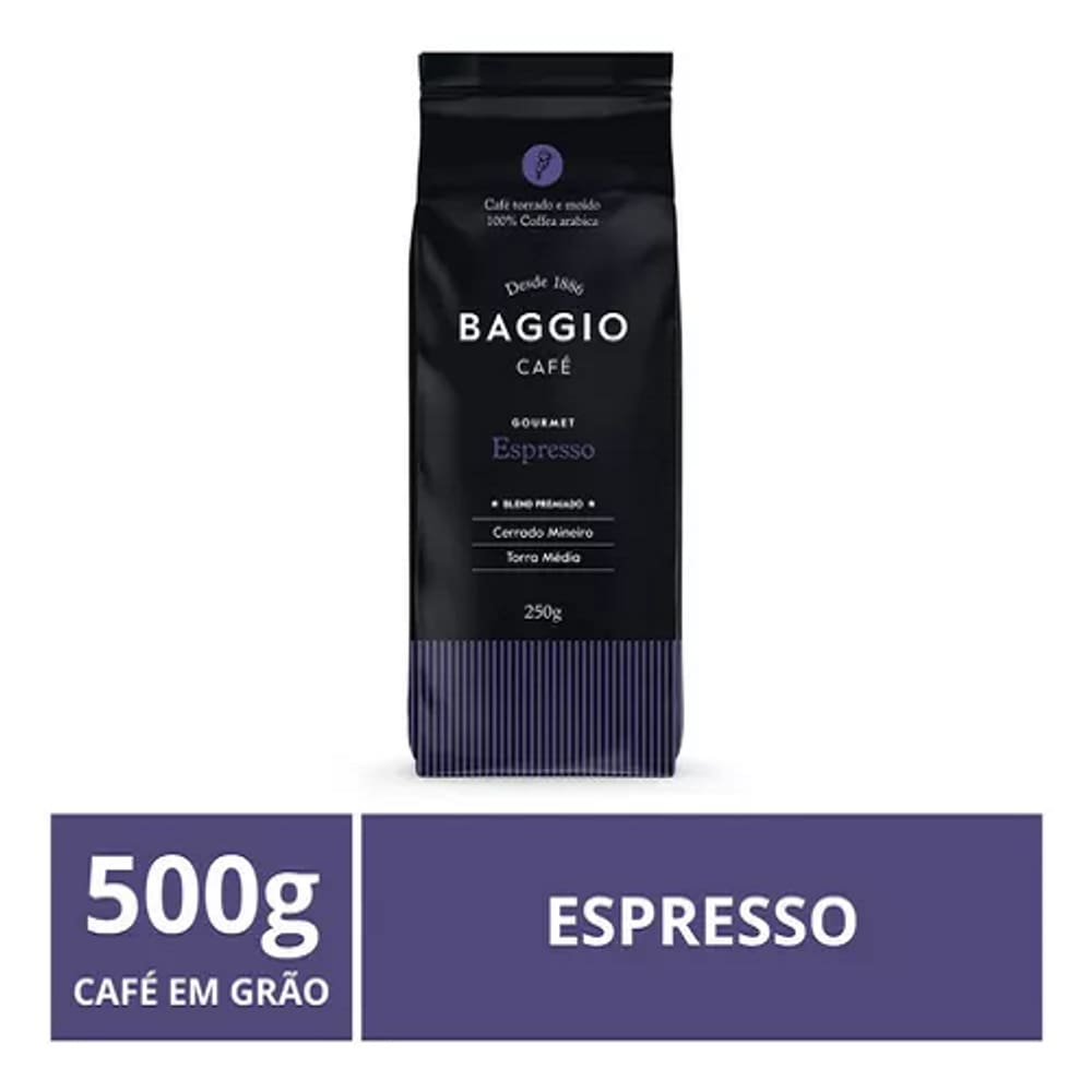 Café Torrado Em Grãos Gourmet Espresso 500G - Baggio