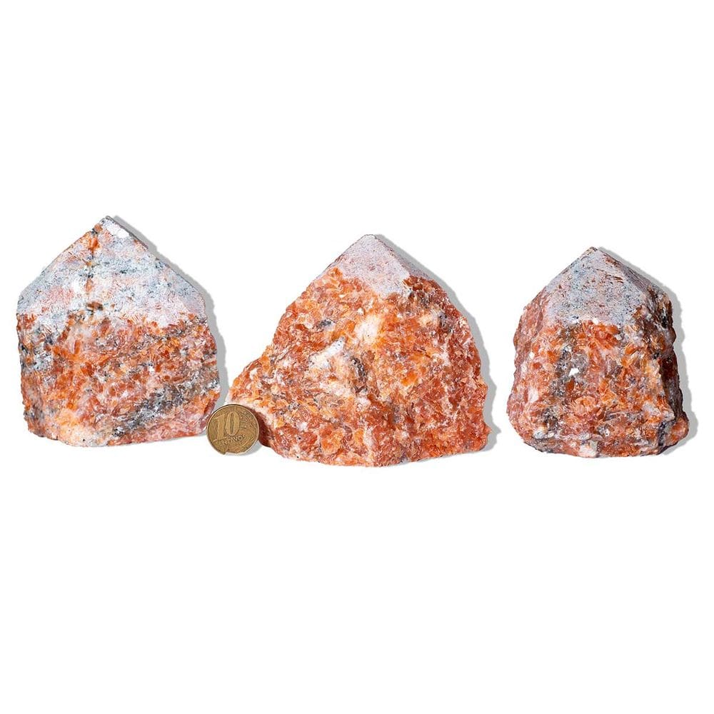 05 Calcita Laranja Pedra Pé e Bico Serrado 300 a 400g Tipo B