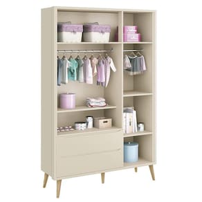 Guarda Roupa Infantil Theo 3 Portas com Pés Madeira Natural - Reller Móveis