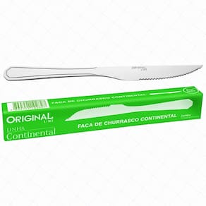 Kit 12 Faca De Churrasco Inox Continental O. Line