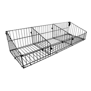 Cesto 30cm Com 2 Divisórias Preto Para Organização De Gôndolas New Plus - Sa Gondolas