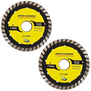 Kit 2 Disco Serra Circular Lâmina 110mm Concreto Mármore