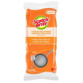 Esponja Multiuso Não Risca Scotch Brite com 3 Unidades 3M
