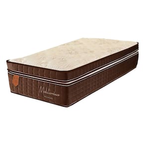Colchão Solteiro 78x188x32 Mediterrâneo Prorelax Molas Ensacadas Euro Pillow One Face - Marrom