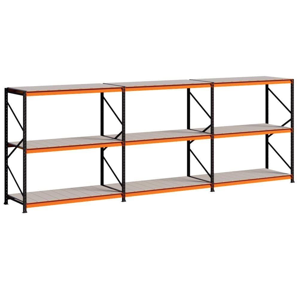 Porta Pallet 4500kg 1 Inicial 2 Continuações 200x180x80 3 Níveis Com Bandeja De Aço MPP500 Amapá