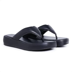 Papete Feminina de Dedo Sandália Flatform Moderna Estilo