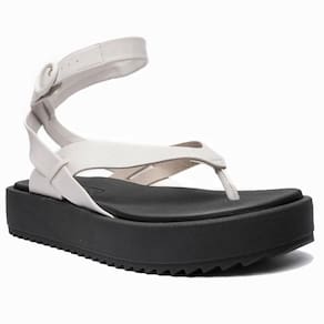 Rasteira Moleca Flatform Feminina - Preto e Branco