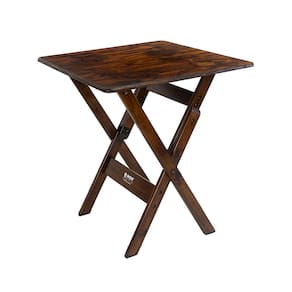 Mesa Dobrável 70x70cm Em Madeira Maciça - Imbuia