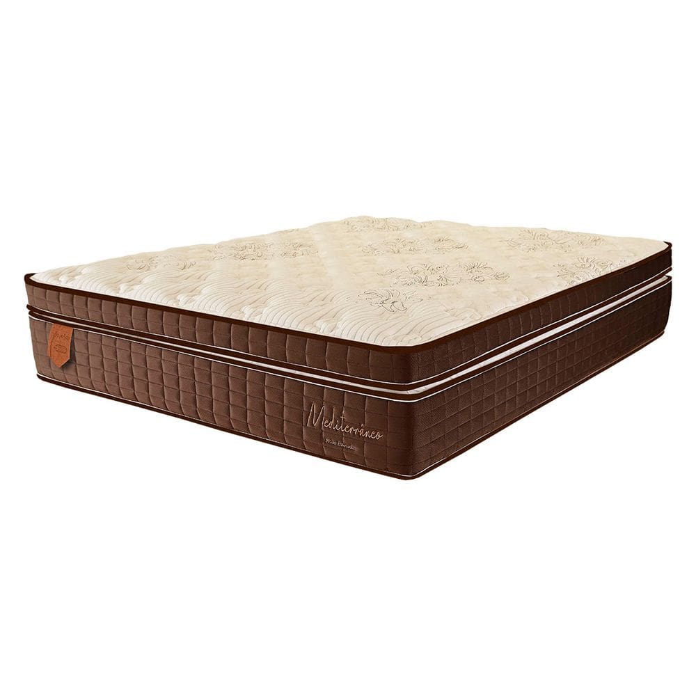Colchão Casal 138x188x32 Mediterrâneo Prorelax Molas Ensacadas Euro Pillow One Face - Marrom