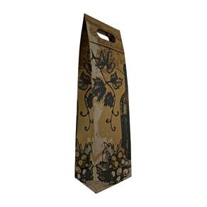 Sacola Garrafa Vinho Champagne Reforçada Kraft 220g/m Unicor