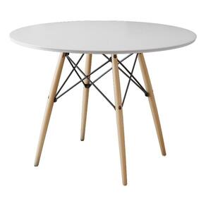 Mesa Eiffel Dkr Eames De Jantar Tampo De Madeira 90cm Branco