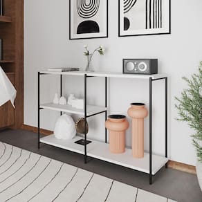Aparador Industrial Artesania Preto E Branco 120cm Preto