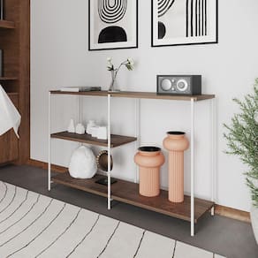 Aparador Industrial Artesania Branco E Imbuia 120cm Preto