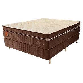 Cama Box Viúva (Box + Colchão) 128X188X73 Mediterrâneo Prorelax Molas Ensacadas Euro Pillow - Marrom