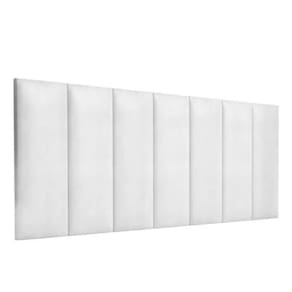 Kit 8 Módulos Estofados Cabeceira Cama Casal 20x60cm Off Wite