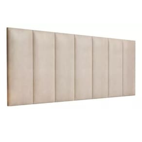 Kit 8 Módulos Estofados Cabeceira Cama Casal 20x60cm Areia