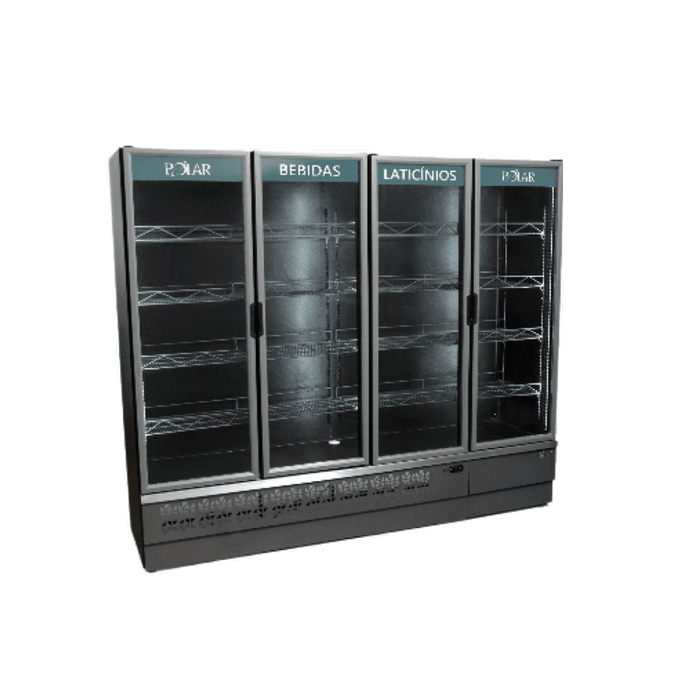 Expositor Vertical Refrigerador Polar 4 Portas EVP230 220V