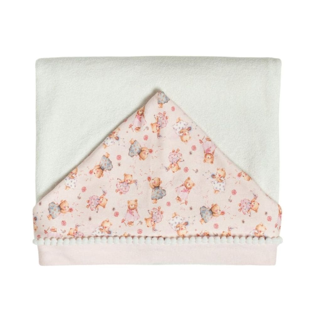 Toalha de Banho Bebê Aurora Rosa 87x88 cm - Hug