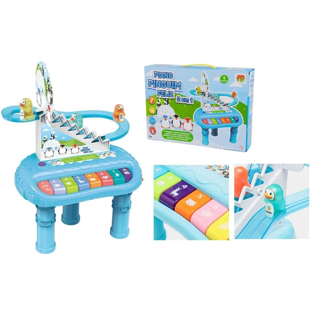 Piano Infantil Pinguim Feliz  2x1 -  DMToys