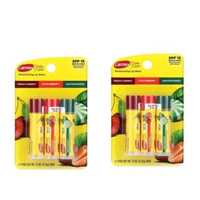 Carmex Em Bastão Lip Balm Com Sabores SPF 15 Kit com 6 unid.