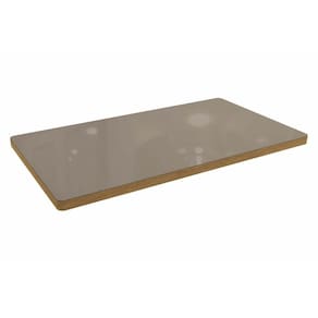 Tampo Mesa Sala de Jantar Madeirado c/Vidro TA56 Retangular 90X160cm Freijo/Bronze - Kappesberg