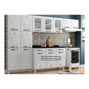 Cozinha Completa Star New Aço 3 Peças (2Aéreos+1Paneleiro) CZ46 Branco - Telasul