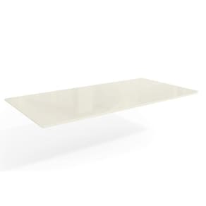 Tampo Mesa Sala de Jantar Madeirado c/ Vidro TA45 Retangular 90x180cm Off White/Off White - Kappesberg
