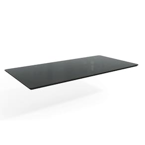 Tampo Mesa Sala de Jantar Madeirado c/ Vidro TA45 Retangular 90x180cm Preto/Preto - Kappesberg