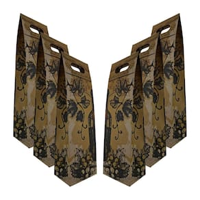 Kit 6 Sacolas Garrafa Vinho Champagne Reforçada Kraft 220g/m Unicor