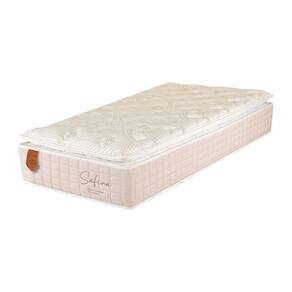 Colchão Solteiro 88X188X34 Safira Prorelax Molas Ensacadas Pillow Top Viscoelástico - Areia