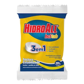 Cloro Tablete Hidroall HCL Tab 3 em 1 200gr