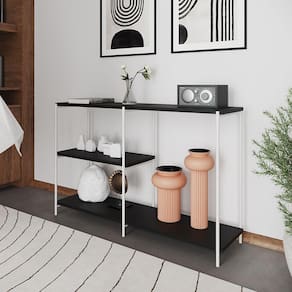 Aparador Industrial Artesania Branco E Preto 120cm Preto