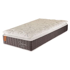 Colchão Solteiro 88X188X34 Safira Prorelax Molas Ensacadas Pillow Top Viscoelástico - Cinza