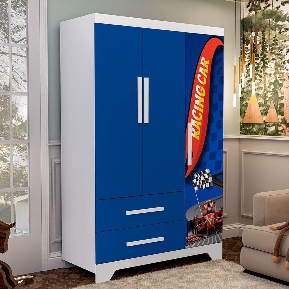 Guarda Roupa Organizador Infantil Personagem Azul